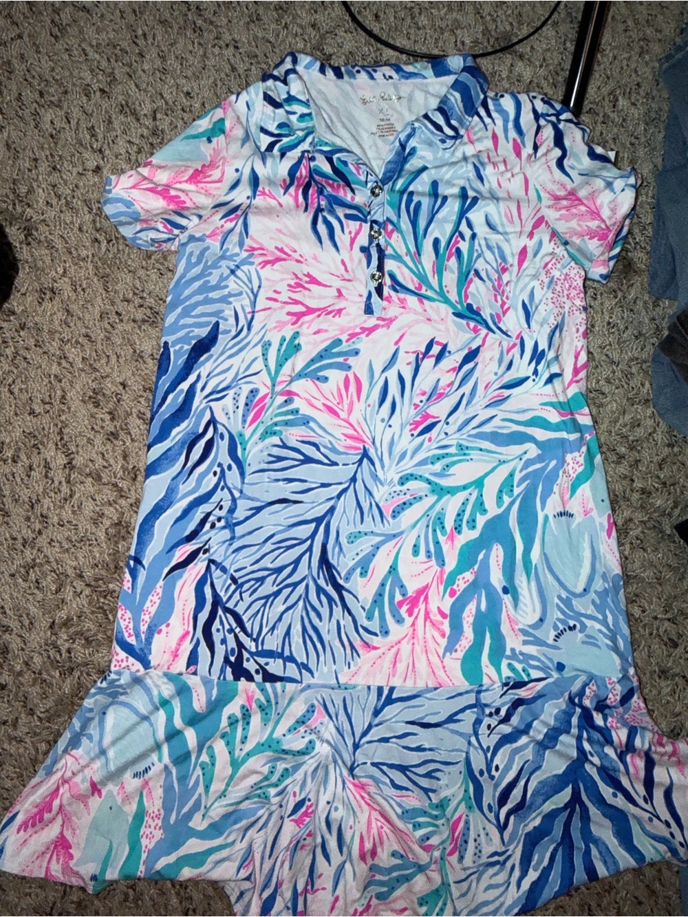 Lilly Pulitzer Blue, Pink & Teal little girl dress